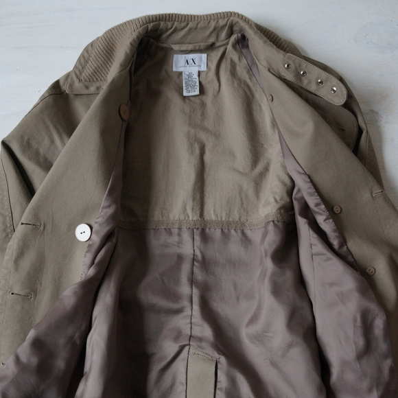 Armani Exchange A/X Trench Coat Jacket Size XS - Picture 6 of 8